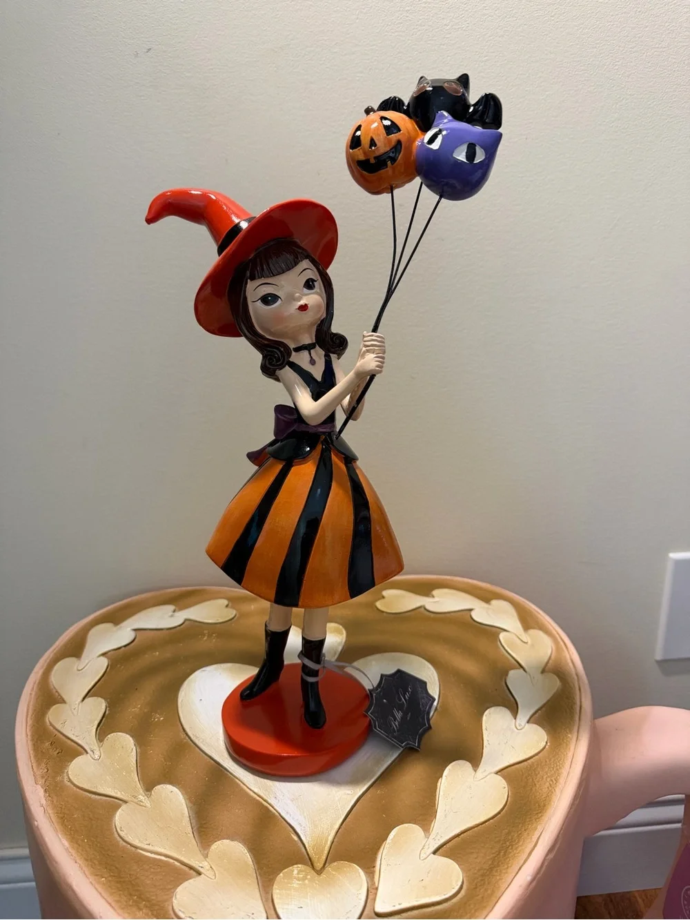 Bella Lux Witch Girl with Halloween Balloon Bouquet
